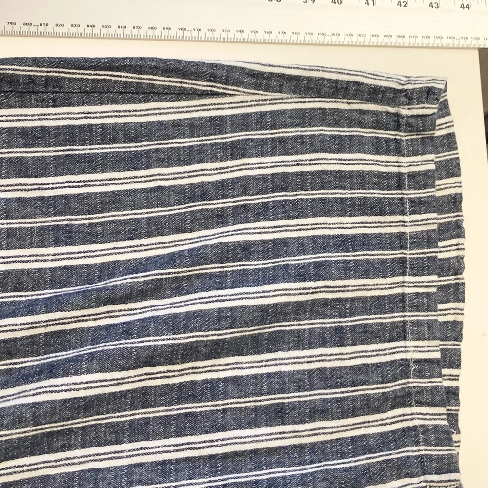 Nwot Old Navy Blue High-Waisted Striped Linen-Blend Wide-Leg Pants XXL Tall - Picture 8 of 10